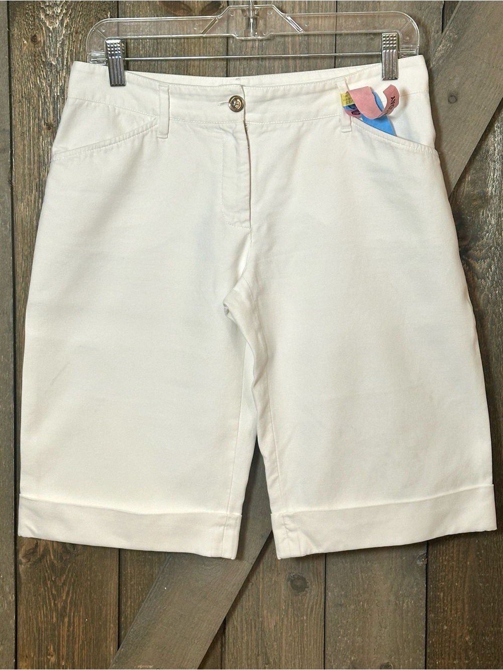 Dolce & Gabbana White Designer Bermuda Shorts Made in Italy Cotton Size 40